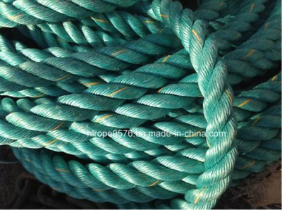 Polypropylene Rope 3-Strand Green 28mm with Mark Line