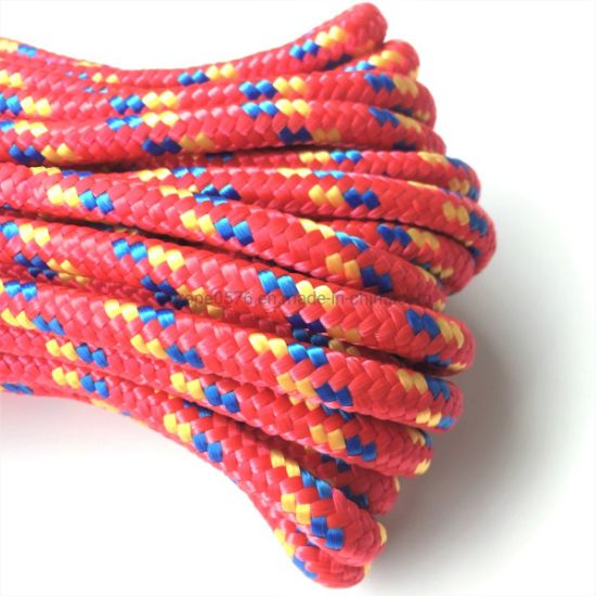 Red 9mmx7.5m Braided Polypropylene Rope PP Boat Rope Sailing Camping Clothes Line