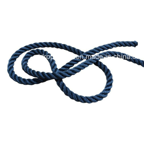 White 3-Strand Twisted Polyester Rope Rock Climbing Rope