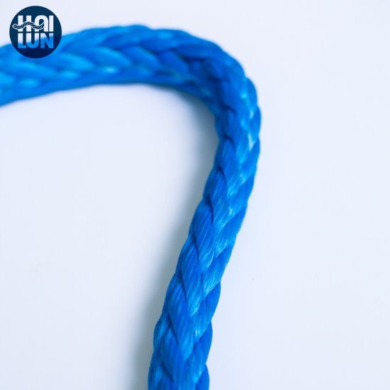 Polyester Cover 12 Strand Synthetic UHMWPE Marine Towing Rope for Mooring Offshore
