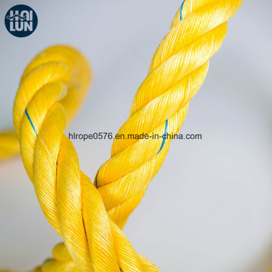 3 Strand Braided Polypropylene PP Danline Rope for Fishing and Mooring