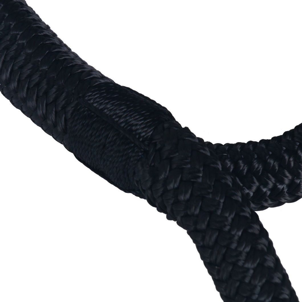 Black 5/8" 50 FT Double Braid Nylon Dock Line Mooring Rope Double