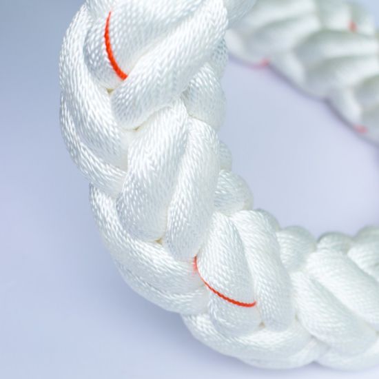 White PP Multifilament Double Braided Mooring Rope