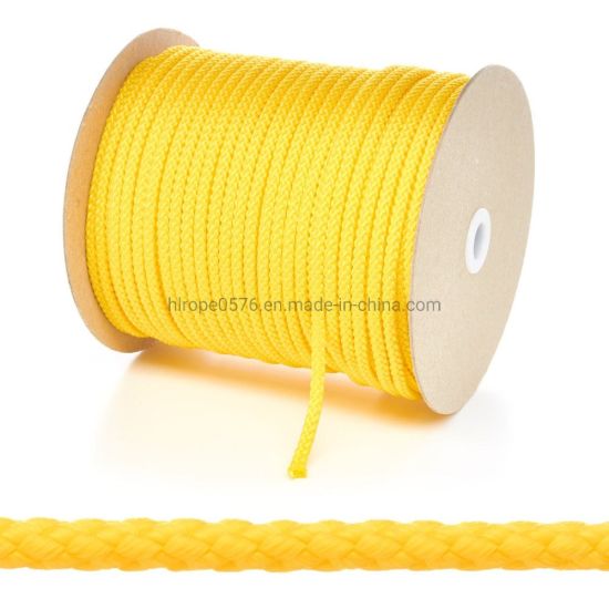 Yellow Polypropylene Rope Braided Poly Cord Strong String Camping