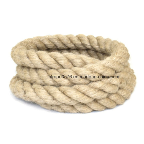 60mm Jute Rope Natural 3 Strand Twisted