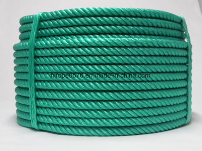 White 3 Strand 16mm Polypropylene Green Braided Anchor Rope