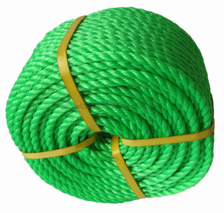 PE Rope-3 Strands Green Cords Fishing Plastic Rope