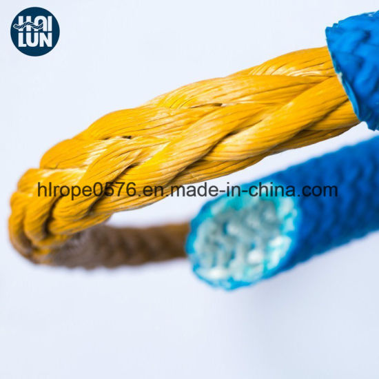 High Density Dynamic 12 Strand Hmpe/Hmwpe Rope for Mooring